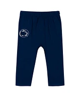Outerstuff Baby Boys and Girls Navy Penn State Nittany Lions Double Up Long Sleeve Bodysuit Pant