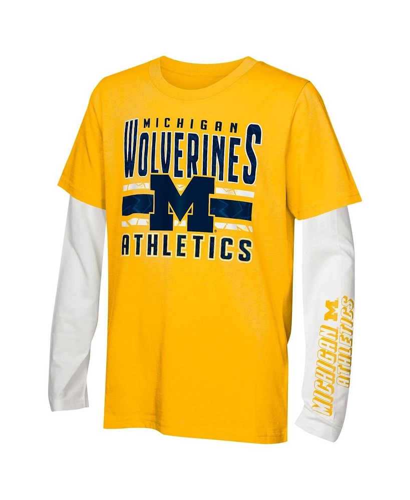 Outerstuff Preschool Michigan Wolverines the Mix T-Shirt Combo Set
