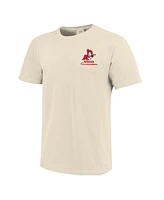 Image One Men's Cream Nebraska Huskers Comfort Colors Mascot Overlay T-Shirt