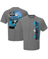 Checkered Flag Sports Men's Heather Charcoal Daytona International Speedway 2025 500 Graphic T-Shirt