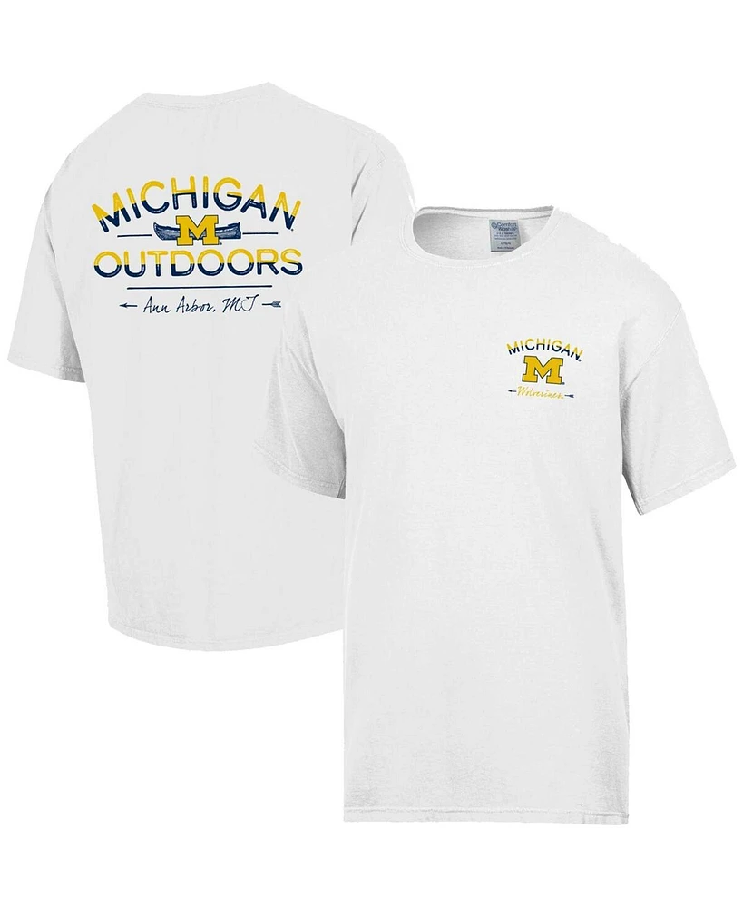 Comfortwash Men's Comfort Wash White Michigan Wolverines Great Outdoors T-Shirt