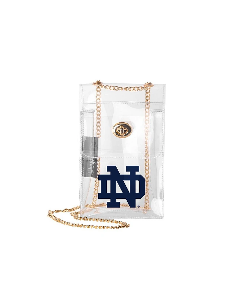 Logo Brands Notre Dame Fighting Irish Clear Essential Crossbody Purse
