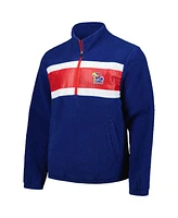 G-iii Sports by Carl Banks Men's Navy Kansas Jayhawks Pinch Runner Half-Zip Sweatshirt