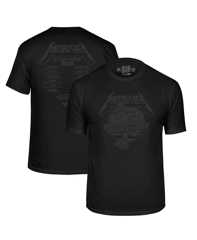 Original Retro Brand Men's Black Virginia Tech Hokies Metallica T-Shirt