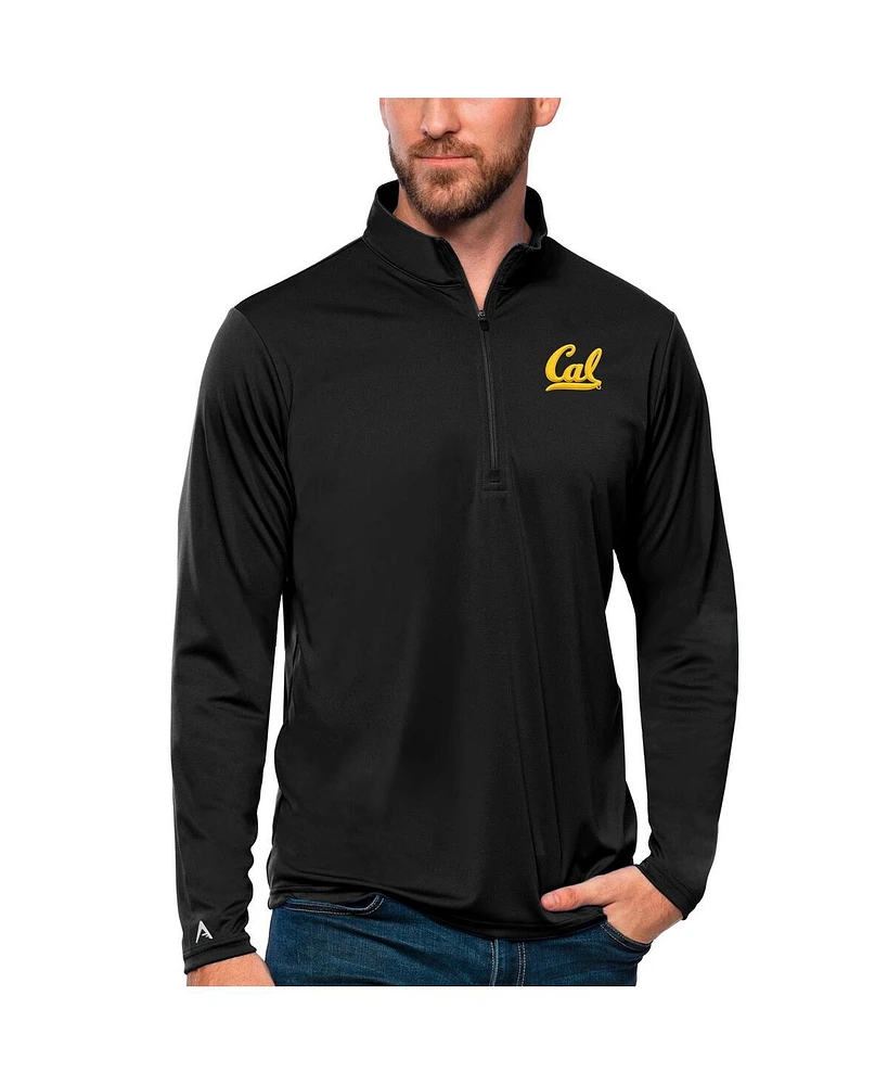Antigua Men's Black Cal Bears Tribute Quarter-Zip Top