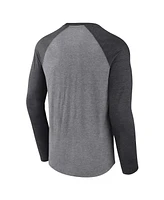 Fanatics Men's Gray Texas A M Aggies Banner Year Tri-Blend Raglan Long Sleeve T-Shirt