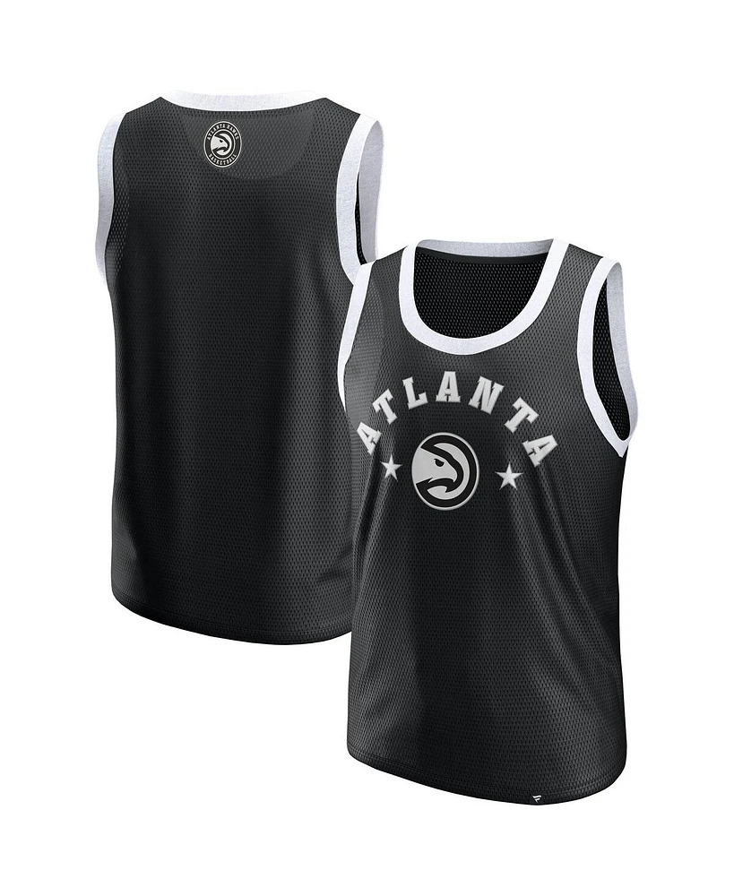 Fanatics Men's Black Atlanta Hawks Mesh Tank Top
