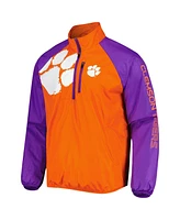 G-iii Sports by Carl Banks Men's Orange Clemson Tigers Point Guard Raglan Half-Zip Jacket