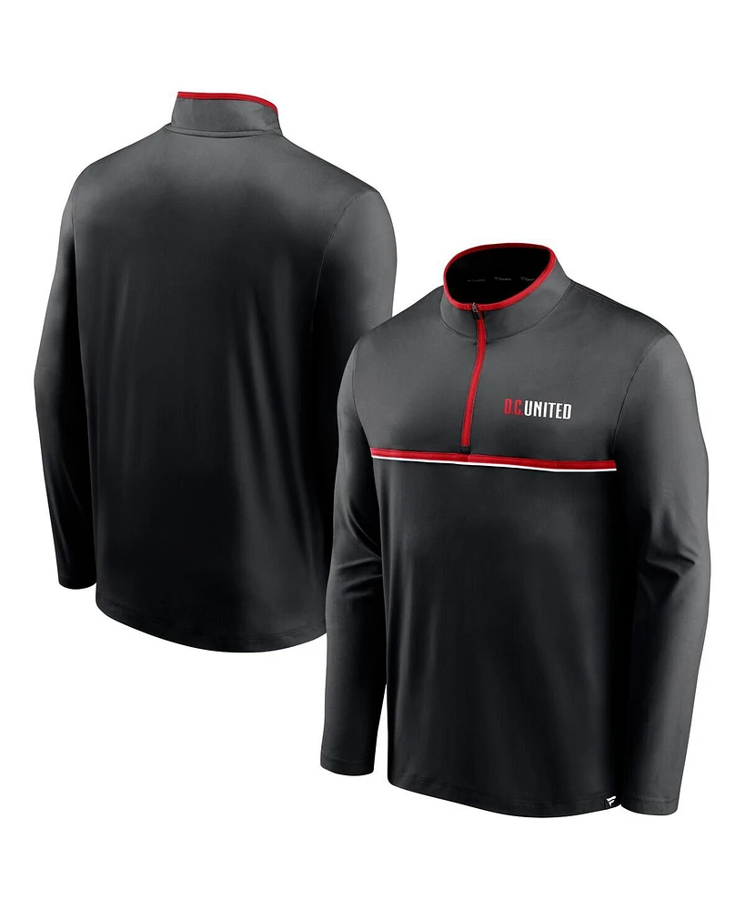 Fanatics Men's Black D.c. United Lineup Quarter-Zip Jacket