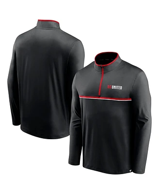 Fanatics Men's Black D.c. United Lineup Quarter-Zip Jacket