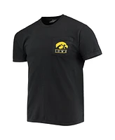 Image One Men's Black Iowa Hawkeyes Circle Campus Scene T-Shirt