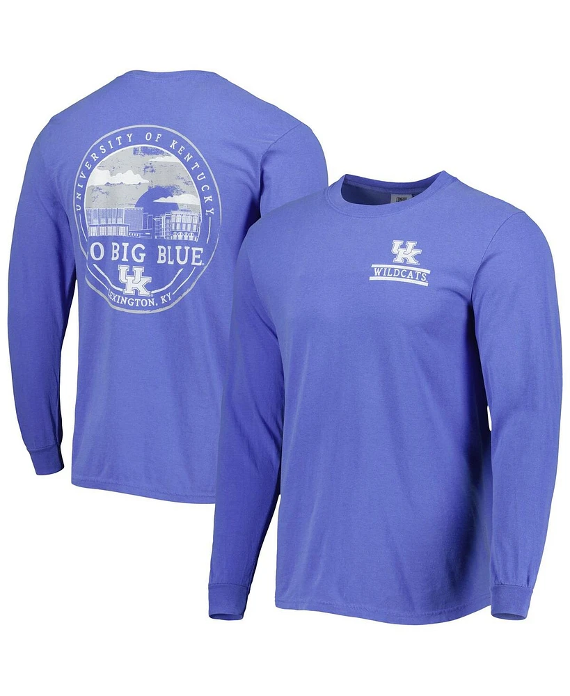 Image One Men's Royal Kentucky Wildcats Circle Campus Scene Long Sleeve T-Shirt