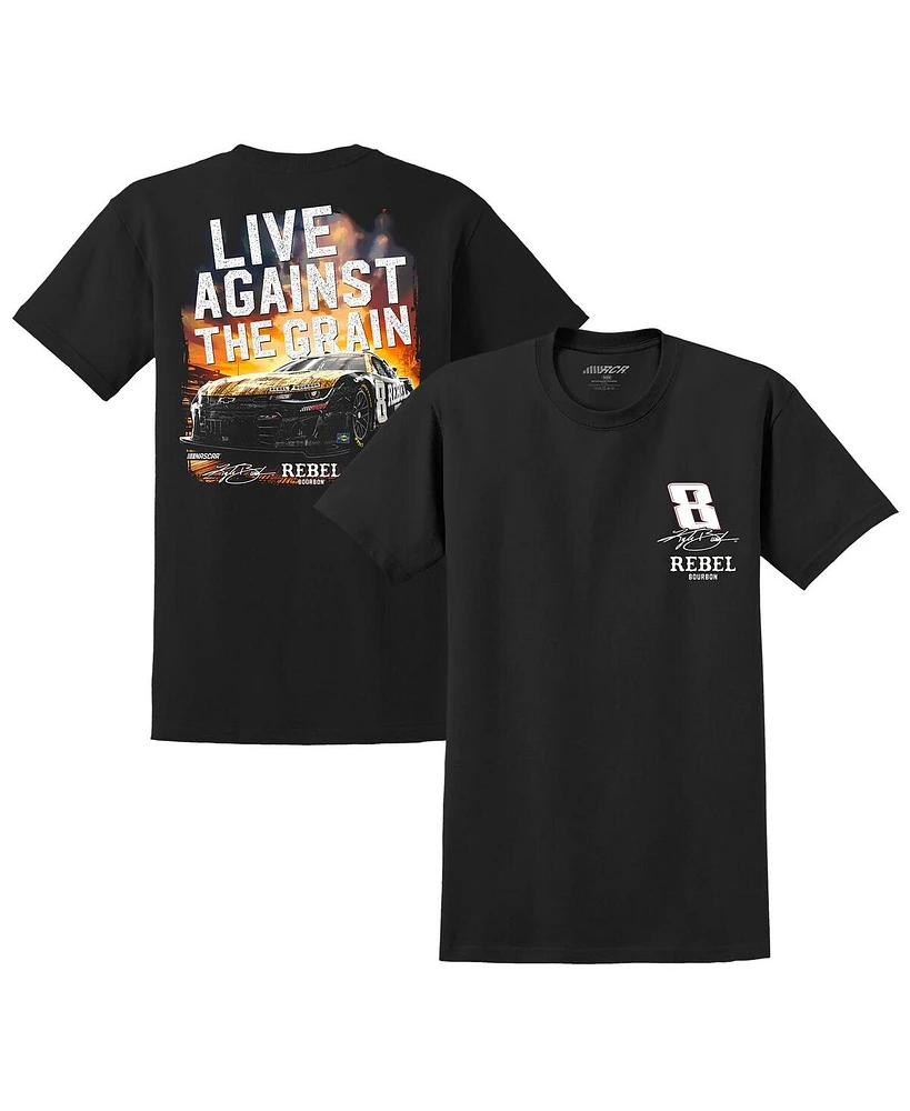 Richard Childress Racing Team Collection Men's Black Kyle Busch 8 Rebel Live Against The Grain T-Shirt
