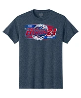Hendrick Motorsports Team Collection Men's Heather Navy William Byron Liberty University Car T-Shirt