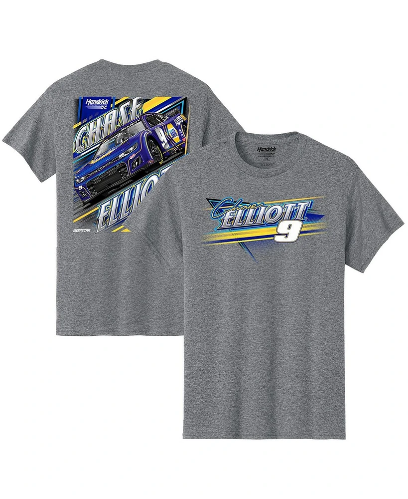 Hendrick Motorsports Team Collection Men's Heather Gray Chase Elliott Car T-Shirt