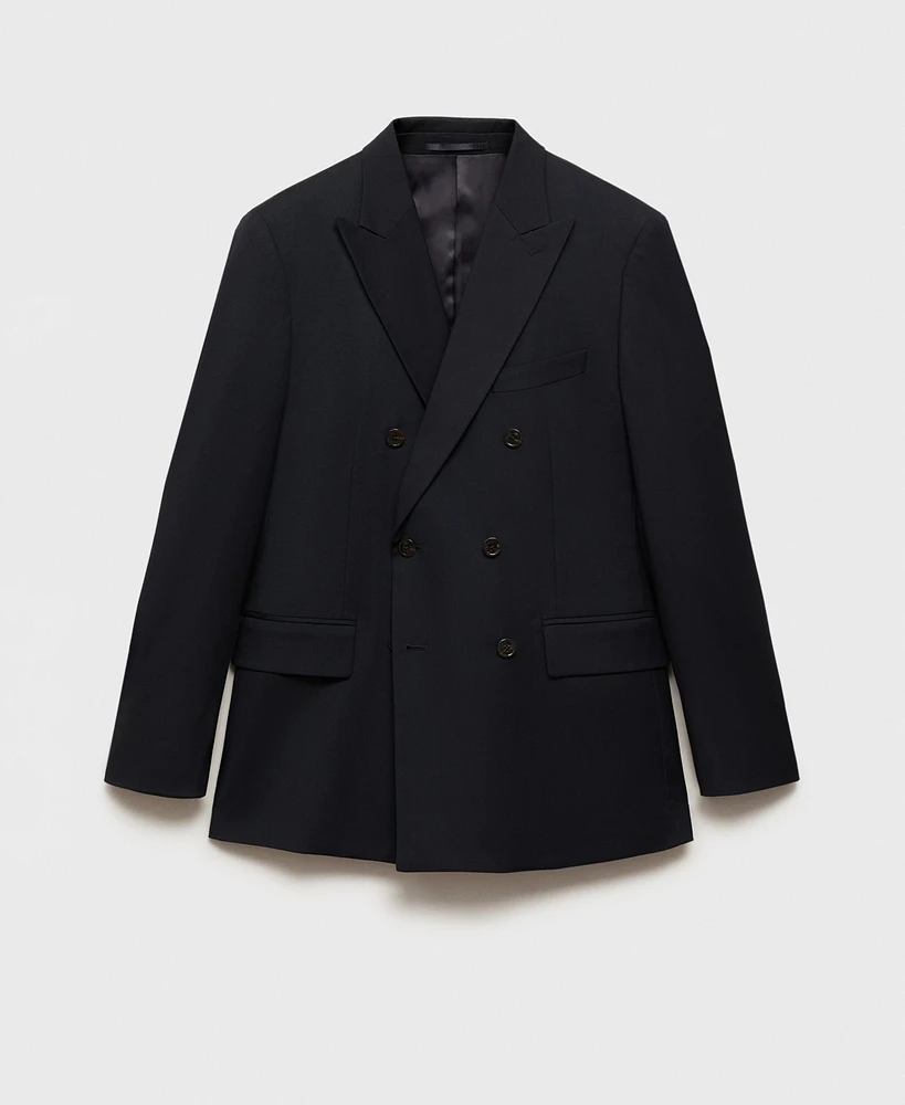 Mango Men's Slim-Fit Double-Breasted Blazer