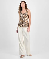Bar Iii Women's Animal-Print Scoop-Neck Tank Top, Exclusively at Macy's