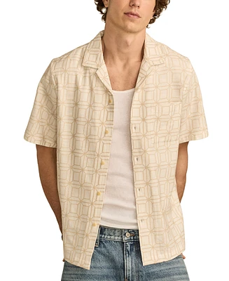 Lucky Brand Men's Camp-Collar Geometric Shirt