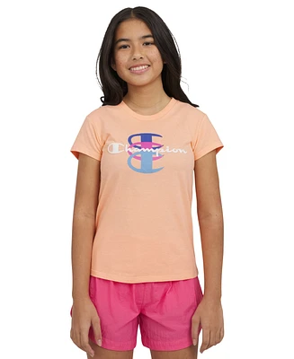 Champion Big Girls Short-Sleeve Logo Graphic T-Shirt