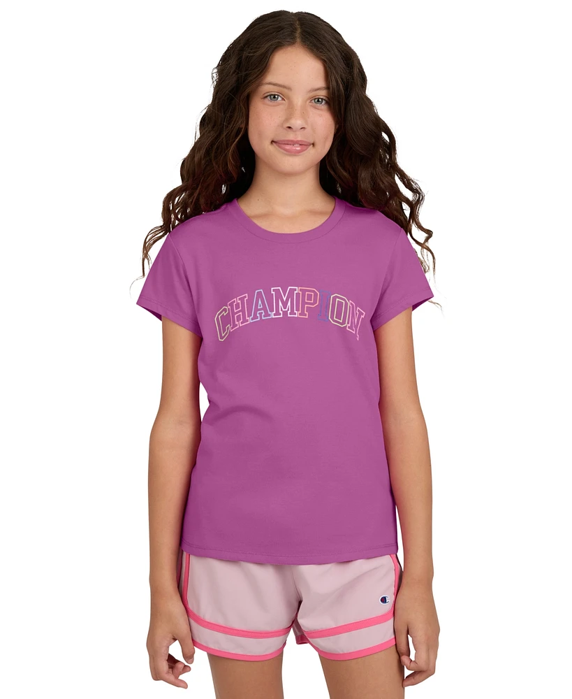 Champion Big Girls Short-Sleeve Logo Graphic T-Shirt