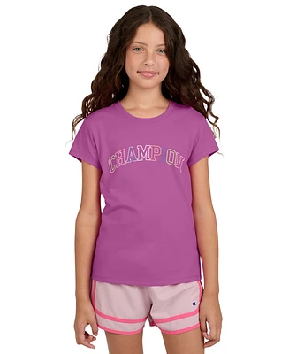 Champion Big Girls Short-Sleeve Logo Graphic T-Shirt