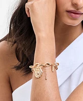 I.n.c. International Concepts Gold-Tone Crystal & Imitation Pearl Reef Charm Bracelet, Exclusively at Macy's