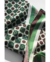 Jessie Zhao New York Double Sided Wool Silk Scarf Of Polka Dot Bloom