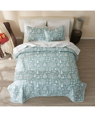 Linery & Co. Winter-Themed Microfiber Quilt Set with Shams