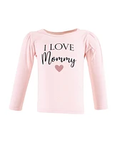 Hudson Baby Baby Girls Hudson Long Sleeve T-Shirts Mommy Pink Navy, Months