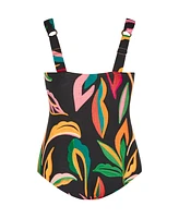 City Chic Plus Size Maui Print 1 Piece