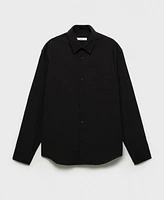 Mango Men's Regular-Fit Creased-Effect Shirt