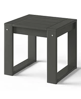 Modern Outdoor Hdpe Rectangle Patio Side Table
