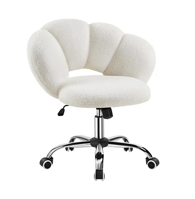 Yaheetech Boucle Upholstered Home Office Chair