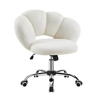 Yaheetech Boucle Upholstered Home Office Chair