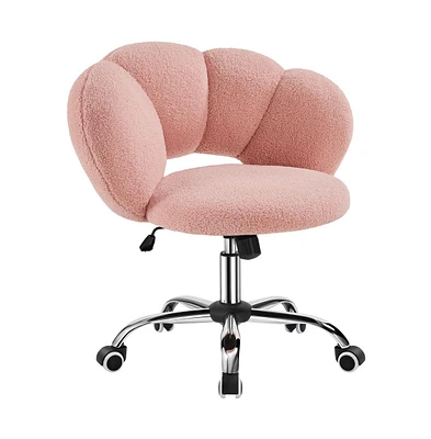 Yaheetech Boucle Upholstered Home Office Chair