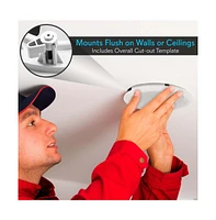 Pyle PDIC81RD 8" In-Wall/In-Ceiling 2-Way Stereo Speakers - Flush Mount, White, Pair