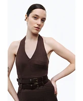 Nocturne Women's Double Belt Detailed Mini Dress