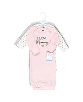 Hudson Baby Girls Cotton Gowns Mommy, 0-6 Months