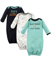 Luvable Friends Baby Boys Cotton Gowns, Sports, Preemie/Newborn