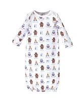 Luvable Friends Baby Boys Cotton Gowns, Bears, Preemie-Newborn