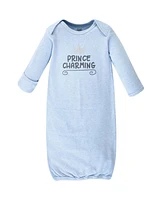 Luvable Friends Baby Boys Cotton Gowns Dude, Preemie-Newborn