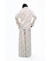 Nocturne Women's Belted Embroidered Jacket