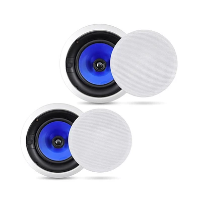 Pyle PIC8E 8" In-Wall/In-Ceiling Dual 2-Way Stereo Speakers - 300W, Pair