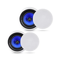 Pyle PIC8E 8" In-Wall/In-Ceiling Dual 2-Way Stereo Speakers - 300W, Pair