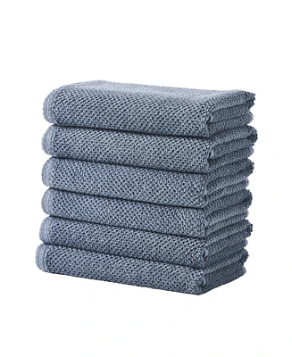 Linery & Co. Cotton Textured 6-Piece Hand Towel Set