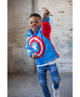 Avengers Toddler Boys Marvel Captain America Zip Up Winter Coat Puffer Jacket