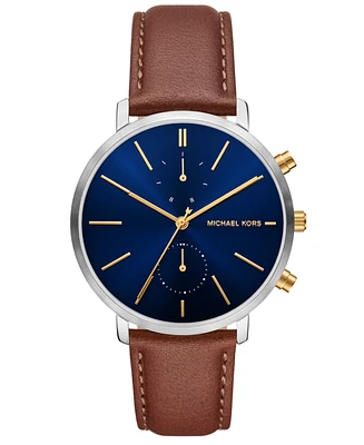 Michael Kors Men's Blake Multifunction Luggage Leather Watch, 42mm