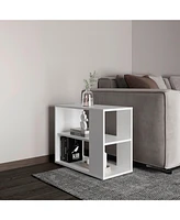 Cavalero Sideboard Table, 4 Legs, 2 Shelves, White