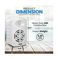 Pyle PDWR45WT 4” 2-Way Waterproof Indoor/Outdoor Speaker System - 300W, White, Pair