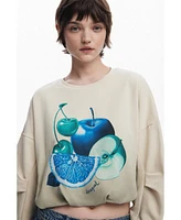 Desigual Women's Puffed fruit sweatshirt